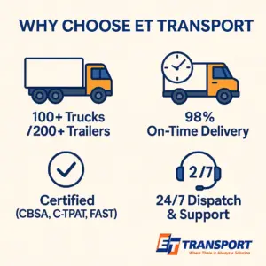 ET Transport fleet service features