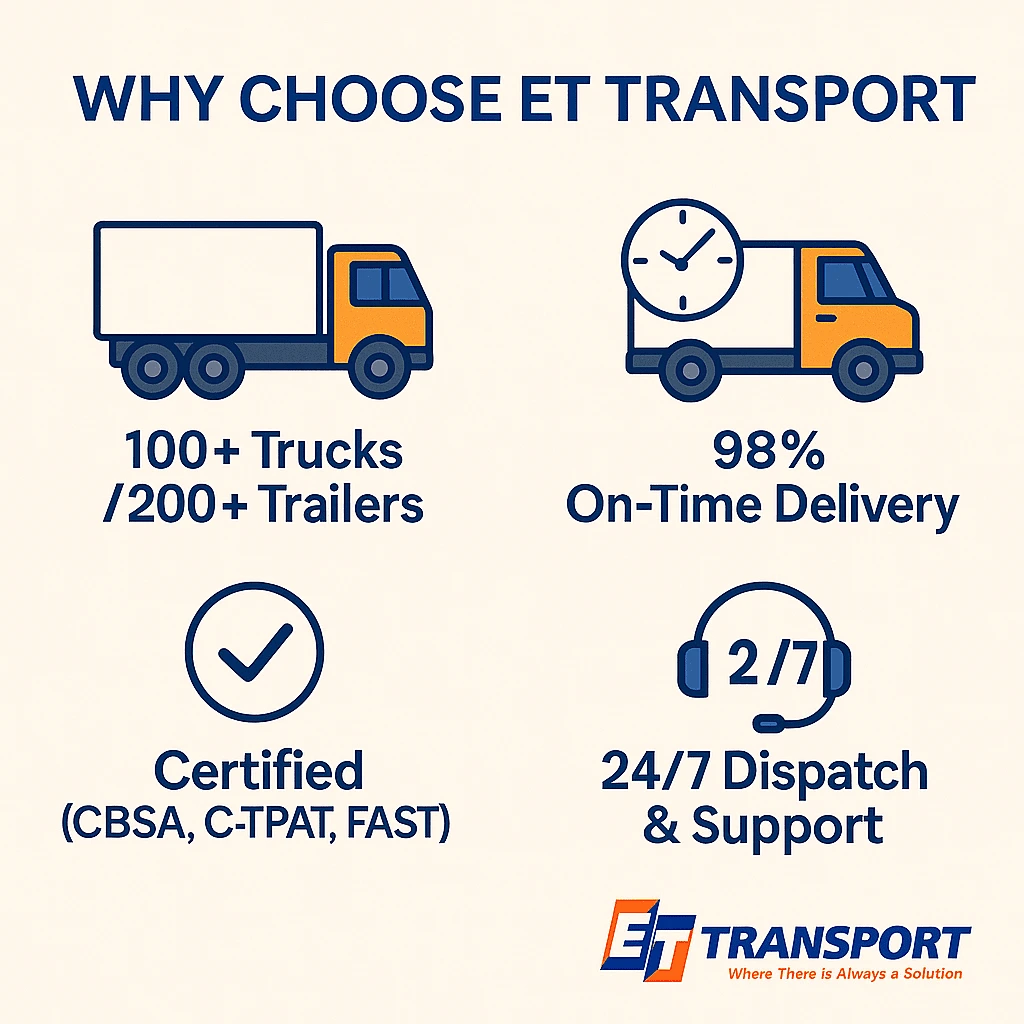 ET Transport fleet service features