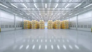 Warehouse storage facility for logistics operations