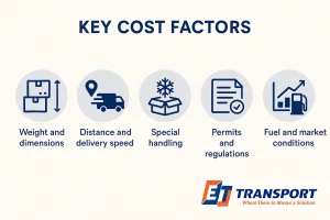 Key factors affecting freight shipping costs