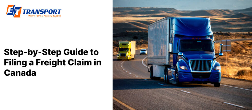 ET Transport truck driving on a highway