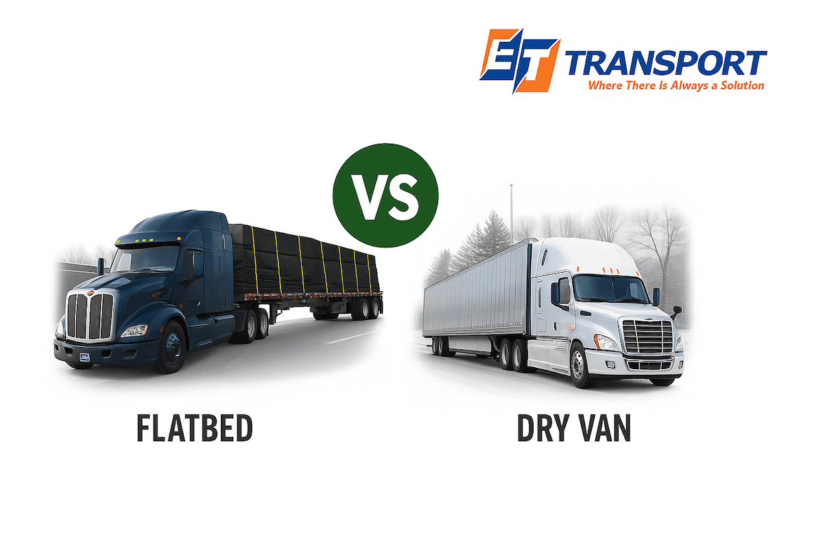 Flatbed vs Dry Van trailers