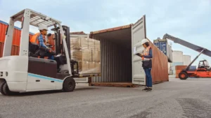 Furniture being loaded to be transported by ET Transport
