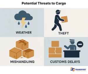 Potential threats to cargo shipment