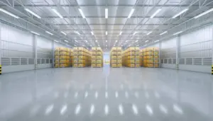 Warehouse storage facility for logistics operations